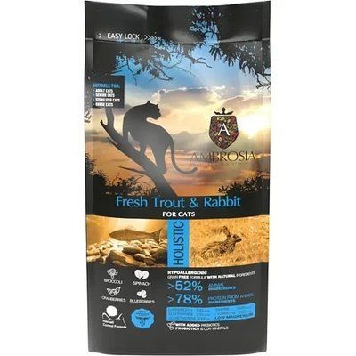 Сухий корм Ambrosia Grain Free для котів зі свіжою фореллю та кроликом 5 кг 2022883 фото