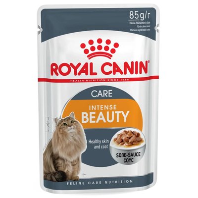 Вологий корм для котів, шерсть яких вимагає додаткового догляду Royal Canin Intense Beauty Gravy 85 г. 45 фото