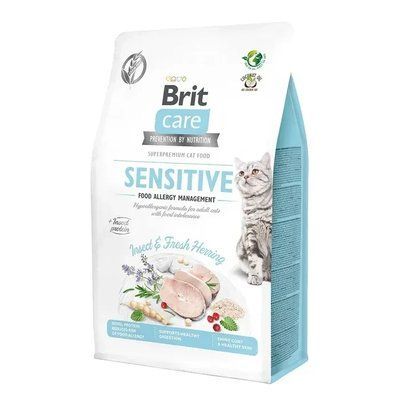 Сухой корм для кошек с пищевой непереносимостью Brit Care Cat GF Insect 400 г - насекомые и рыба 2012895 фото