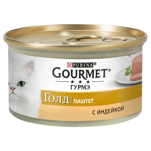 Влажный корм для кошек Gourmet Gold Pate Turkey 85 г (индейка) 359 фото