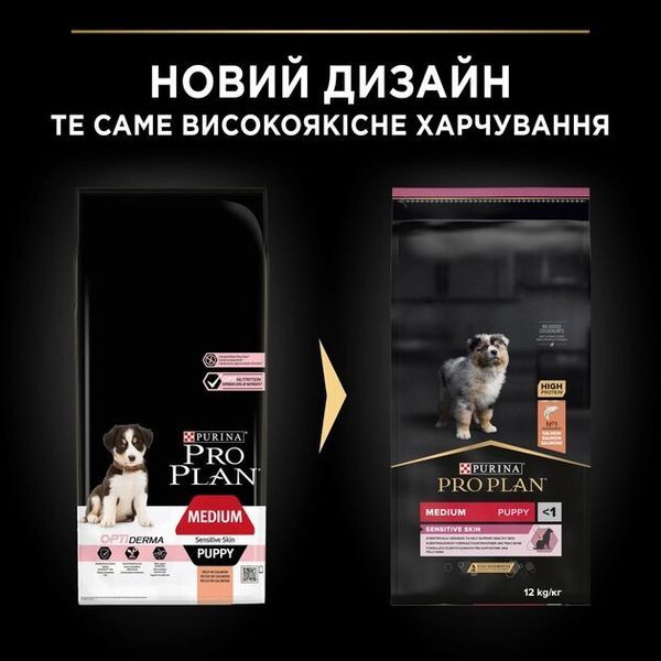 Сухой корм Purina Pro Plan Dog Medium Puppy с лососем и рисом 12 кг 2005538 фото