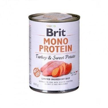 Вологий корм для собак Brit Mono Protein Dog з індичкою та бататом 400 г 2011251 фото