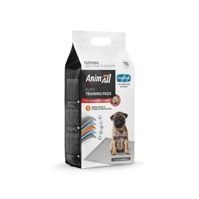 Пеленки AnimAll Puppy Training Pads для собак и щенков, с активированным углем, 60&times;90 см, 10 штук 2014010 фото