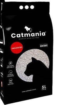 Наповнювач для котячого туалету Catmania натуральний білий Бентонітовий грудкувальний 5 л 2007004 фото