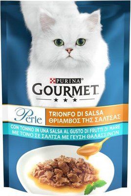 Вологий корм для кішок Purina Gourmet Perle Gravy Delight Міні філе в соусі з тунцем 85 г 2008554 фото