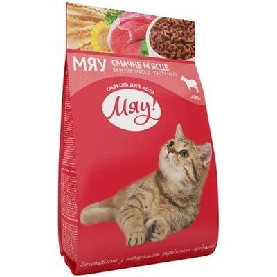Сухой корм для кошек Мяу с мясом 900 г 1006619 фото