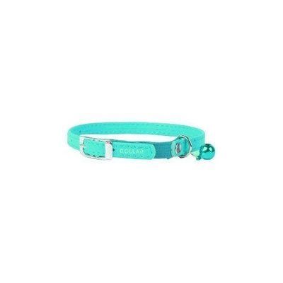 Нашийник Waudog Glamour без прикрас, з гумкою, для котів, ширина 22-30 см, 9 мм, ментоловий 2007304 фото