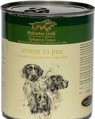 Влажный корм для собак Hubertus Gold Птица и рис 800 г 2006981 фото