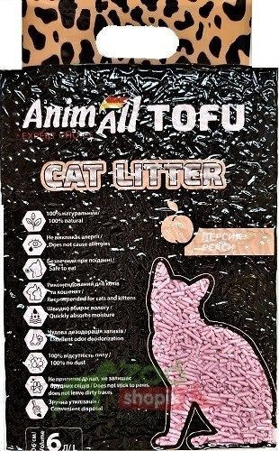 Наполнитель для кошачьего туалета AnimAll TOFU персик 2,6 кг/6 л. 2001776 фото