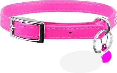 Нашийник Collar WAUDOG GLAMOUR із гумкою, клей.стразами "Квіточка" Для котів (ширина 9 мм, Довжина 22-30 см) Рожевий 2015387 фото