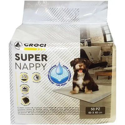 Пеленки для собак Croci Super Nappy одноразовые 60х40 см. - 1шт. 1006171 фото