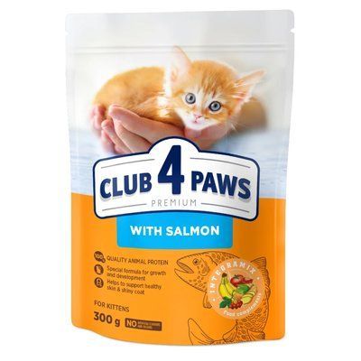Сухой корм Club 4 Paws Premium для котят, с лососем, 300г. 2017801 фото