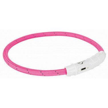 Нашийник для собак Trixie світиться з USB рожевий XS-S 35 см 7 мм. 2004904 фото