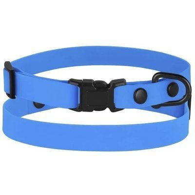 Ошейник BronzeDog Active, для собак и кошек, водоотталкивающий, фастекс пластик, голубой, 18-28&times;1 см 2010688 фото