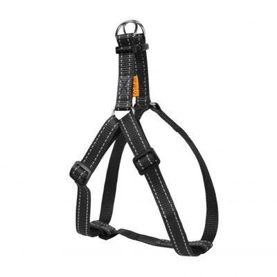 Нейлонова шлея Dog Extreme для собак, регулююча, 20 мм, 50-80 см, чорна 1000798 фото