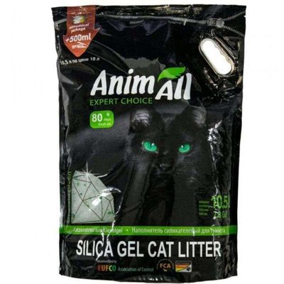 Наполнитель силикагелевый Зеленый холм для кошачьего туалета AnimAll Cat litter Green hill 10.5 л. 1004204 фото