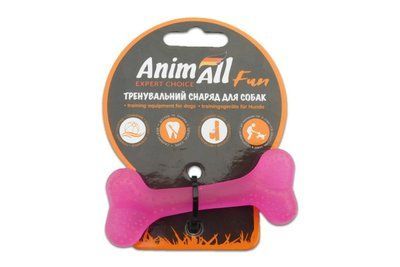 Игрушка для собак AnimAll Fun кость, фиолетовая, 8 см 2006749 фото