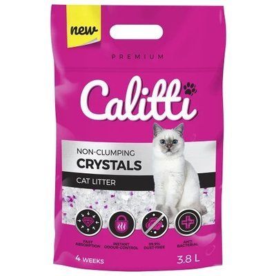 Силікагелевий наповнювач Calitti Crystals для котячого туалету, 3.8 л 2011745 фото