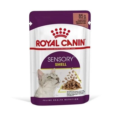 Вологий корм Royal Canin Sensory Smell Gravy для кішок вибагливих до аромату, шматочки в соусі, 85 г 2009219 фото