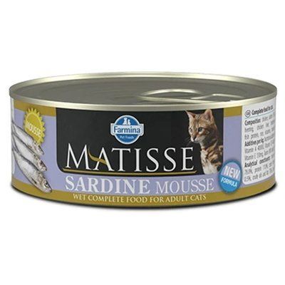 Вологий корм Farmina Matisse Cat Mousse Sardine для дорослих котів, з сардиною, 85 г 2011953 фото