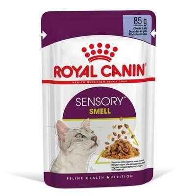 Вологий корм Royal Canin Sensory Smell Jelly для котів вибагливих до аромату, шматочки в желе, 85г. 2009218 фото