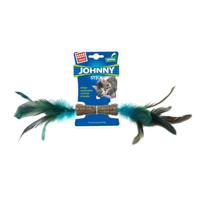 Іграшка для котів Johnny Stick GIGWI з натуральним пір'ям та котячою м'ятою 2005357 фото