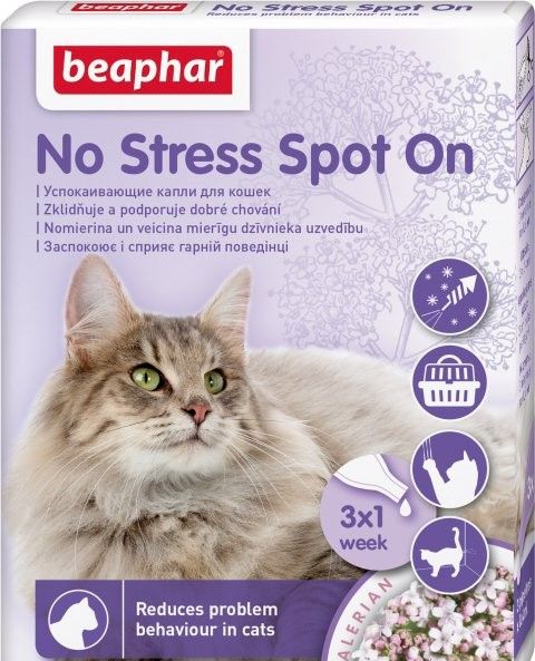 Антистресс капли для кошек Beaphar No Stress Spot On cat 1 шт. 1005909 фото