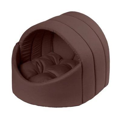 Лежанка для собак і кішок "Кошеня Теремок" розмір XS, 36&times;31&times;30 см, коричневе 2010721 фото