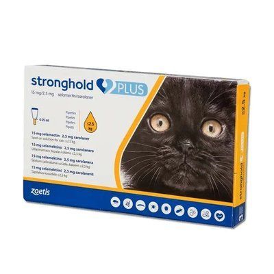 Капли на холку для кошек Zoetis Stronghold Plus до 2,5 кг 0.75 мл - 1 пипетка 1003621 фото