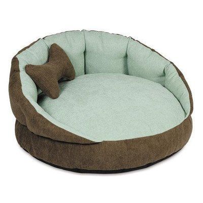 Лежак для собак Pet Fashion Шарм коричневий/м'ята 54х54х27 см 2002663 фото