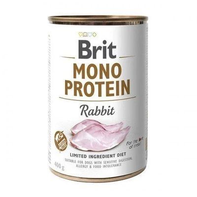 Вологий корм для собак Brit Mono Protein Dog з кроликом, 400 г 2008140 фото