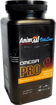 Вітамінна добавка AnimAll VetLine Omega PRO для великих порід собак 2 г х 250 т. 2006018 фото