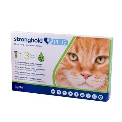 Капли на холку для кошек Zoetis Stronghold Plus от 5 до 10 кг - 1 пипетка 2009108 фото