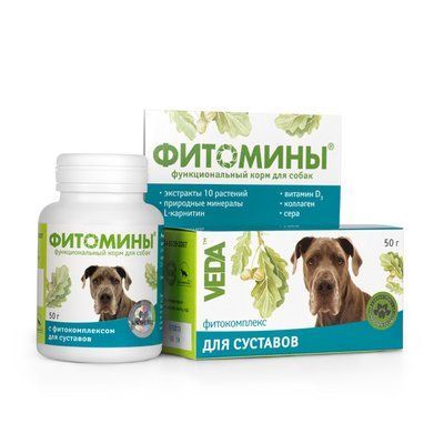 Витамины для собак ФитоМины с фитокомплексом для укрепления и восстановления суставов, 100 таб. 5882 фото