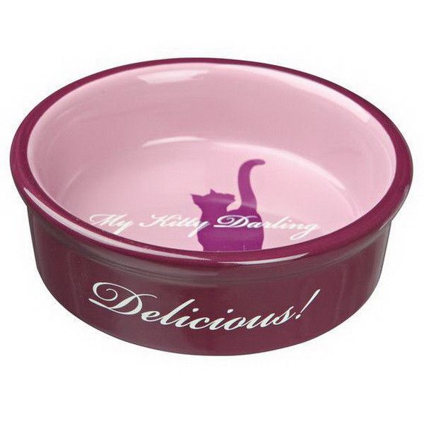 Миска для кошек TRIXIE керамическая "My Kitty Darling" 0,2л/12см белая 1001602 фото