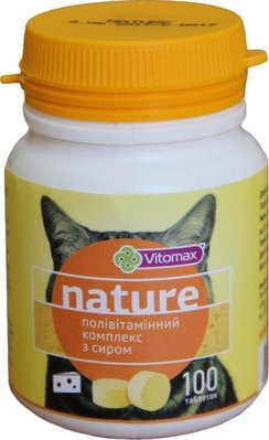 Полівітамінний комплекс Nature з сиром для котів таблетки 100 шт 2005845 фото