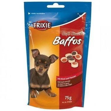 Лакомства для собак Trixie Baffos с говядиной и желудком 75 г. 5866 фото