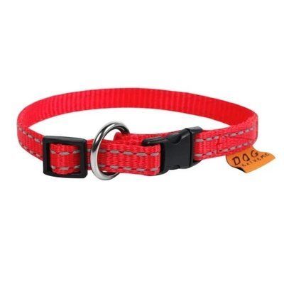 Нейлоновый ошейник Dog Extreme для собак, регулируемый, 10 мм, 20-30 см, красный 1003627 фото
