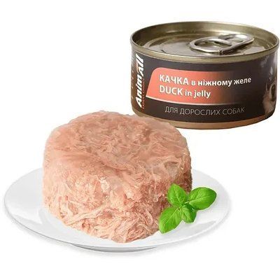 Влажный корм для собак AnimAll, утка в нежном желе, 85 г 2014793 фото
