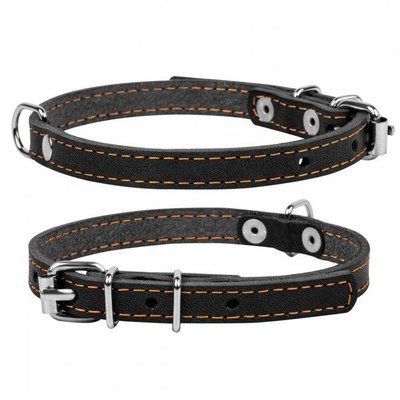 Ошейник для собак кожаный CoLLaR черный 4550 фото