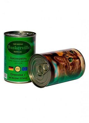 Вологий корм для кішок Baskerville Оленина та куряче м'ясо 200г 2007054 фото