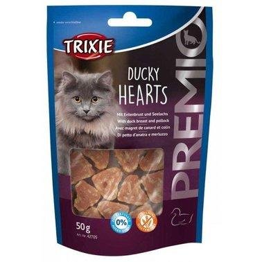 Ласощі для кішок Trixie Premio Hearts з качкою і минтаєм 50 г 1008504 фото