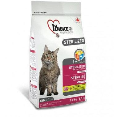 Сухий корм для кастрованих котів і стерилізованих кішок 1st Choice Sterilized 2.4 кг 6215 фото