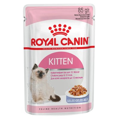 Вологий корм для кошенят Royal Canin Kitten Jelly 85 г (домашня птиця) 1004608 фото