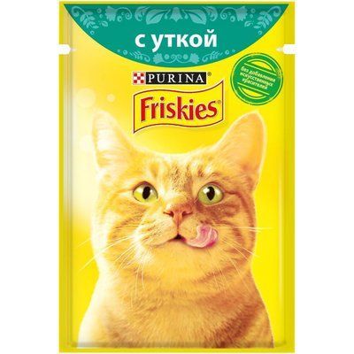 Вологий корм для кішок Purina Friskies в підливі з качкою 85 г. 438 фото