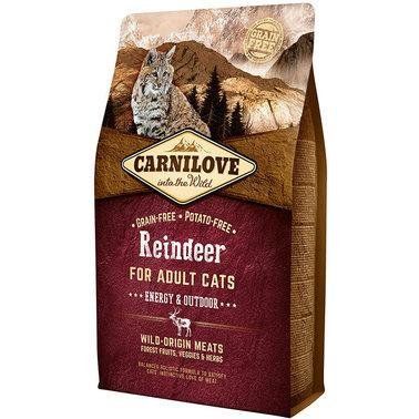 Сухий корм для дорослих активних кішок Carnilove Raindeer Energy & Outdoor 2 кг (Оленина) 2011247 фото