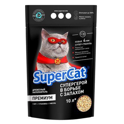 Наповнювач для котів деревне COLLAR SuperCat Преміум 3 кг. 1008261 фото