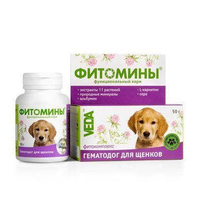 Витамины ФитоМины Гематодог для щенков 100 таб. 1003617 фото