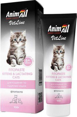 Фитопаста AnimAll VetLine для котят и кормящих кошек 100 г 2006321 фото