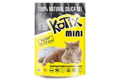 Силикагелевый наполнитель для кошачьего туалета Kotix 3 л. 1008627 фото